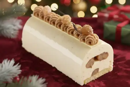 buche marron cassis vanille buche de noel l'atelier gourmet de berdin